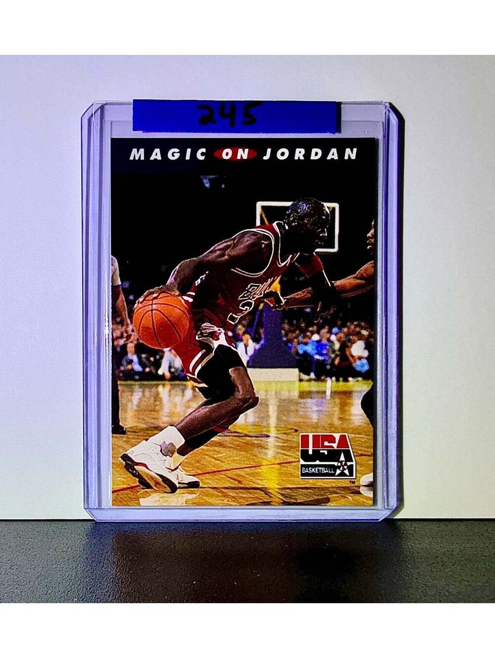 Michael Jordan Magic Johnson 1992-93 Skybox USA Basketball #105 Card Bulls